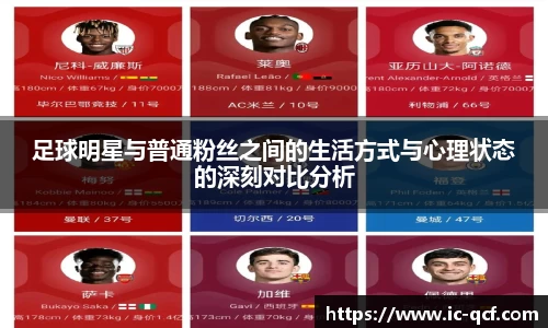 足球明星与普通粉丝之间的生活方式与心理状态的深刻对比分析